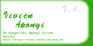 vivien aponyi business card